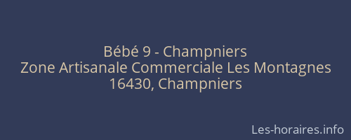 Bébé 9 - Champniers
