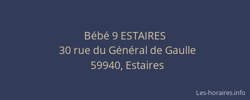 Bébé 9 ESTAIRES