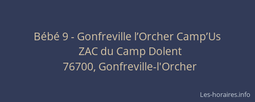 Bébé 9 - Gonfreville l’Orcher Camp’Us