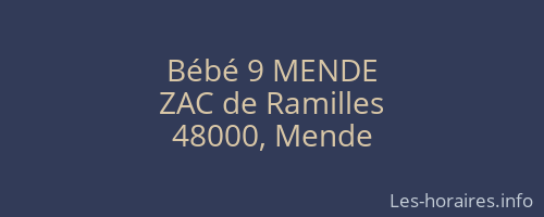 Bébé 9 MENDE