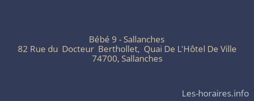 Bébé 9 - Sallanches