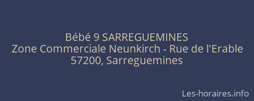 Bébé 9 SARREGUEMINES