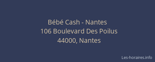 Bébé Cash - Nantes