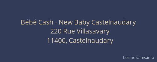 Bébé Cash - New Baby Castelnaudary