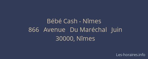 Bébé Cash - Nîmes