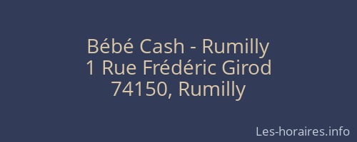 Bébé Cash - Rumilly