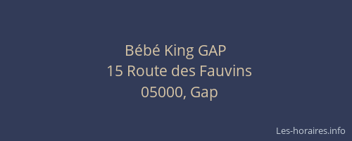 Bébé King GAP