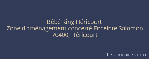Bébé King Héricourt
