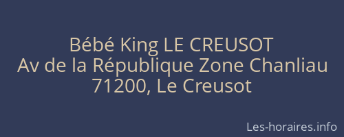 Bébé King LE CREUSOT