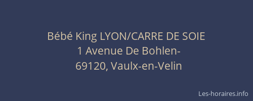 Bébé King LYON/CARRE DE SOIE
