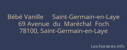 Bébé Vanille     Saint-Germain-en-Laye
