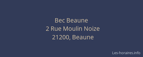 Bec Beaune