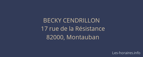 BECKY CENDRILLON