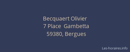 Becquaert Olivier