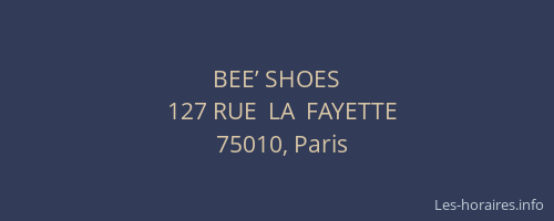 BEE’ SHOES