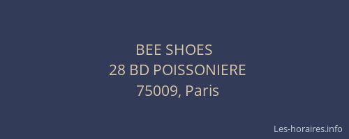 BEE SHOES