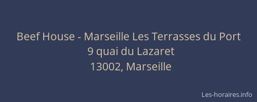 Beef House - Marseille Les Terrasses du Port