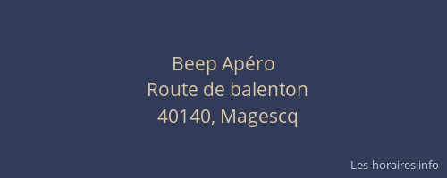 Beep Ap&eacute;ro