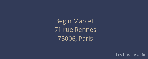 Begin Marcel