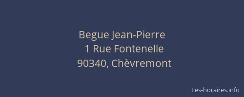 Begue Jean-Pierre
