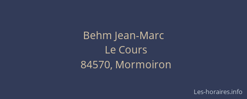Behm Jean-Marc