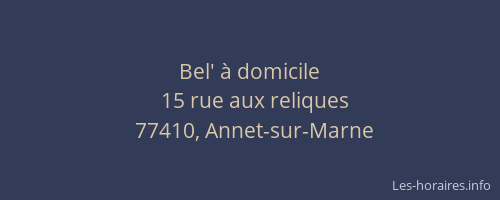 Bel' à domicile