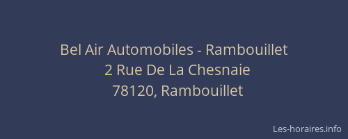 Bel Air Automobiles - Rambouillet