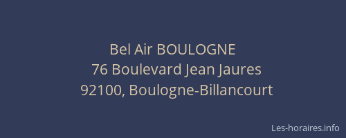 Bel Air BOULOGNE