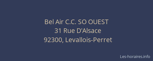 Bel Air C.C. SO OUEST
