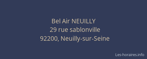 Bel Air NEUILLY