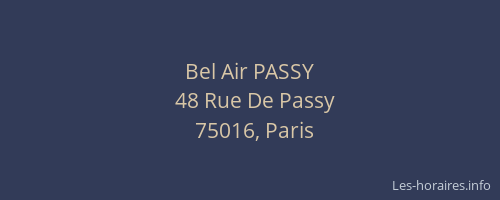 Bel Air PASSY