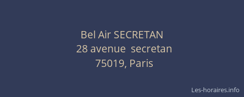 Bel Air SECRETAN