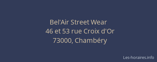 Bel'Air Street Wear