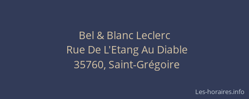 Bel & Blanc Leclerc