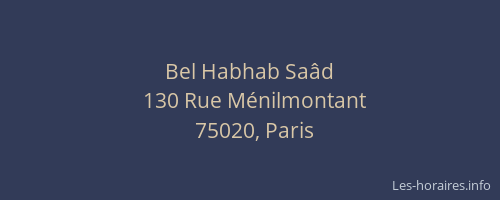 Bel Habhab Saâd