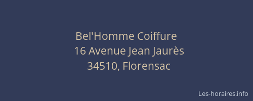 Bel'Homme Coiffure
