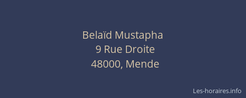 Bela&iuml;d Mustapha