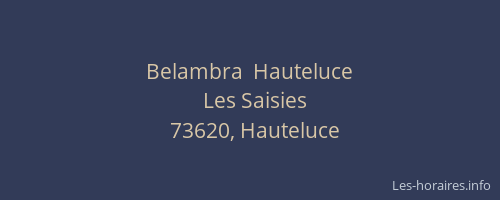 Belambra  Hauteluce