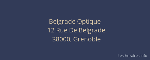 Belgrade Optique