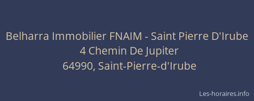 Belharra Immobilier FNAIM - Saint Pierre D'Irube