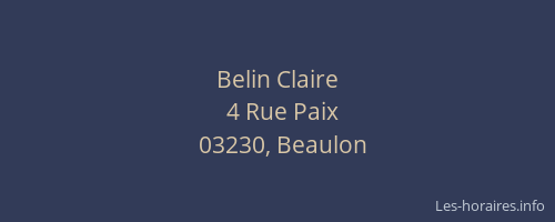 Belin Claire