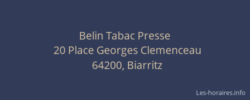 Belin Tabac Presse