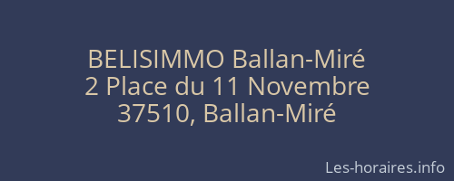 BELISIMMO Ballan-Miré