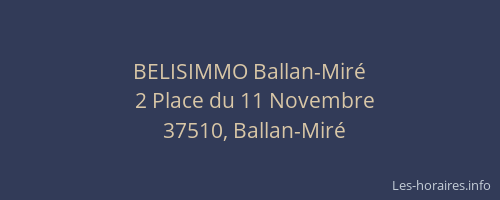 BELISIMMO Ballan-Mir&eacute;