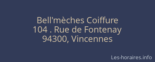 Bell'mèches Coiffure