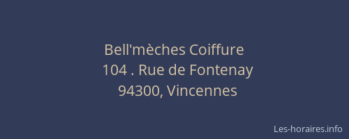 Bell'mèches Coiffure