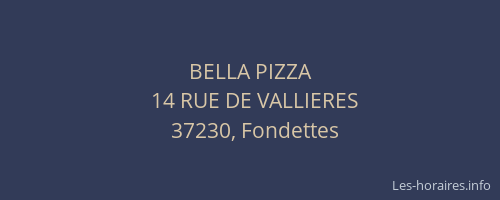BELLA PIZZA