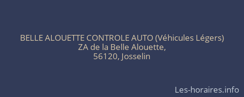 BELLE ALOUETTE CONTROLE AUTO (Véhicules Légers)