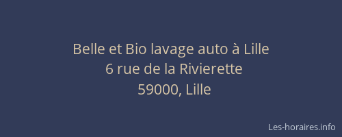 Belle et Bio lavage auto à Lille