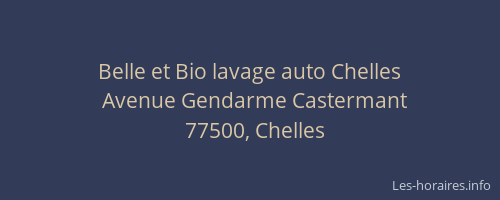 Belle et Bio lavage auto Chelles
